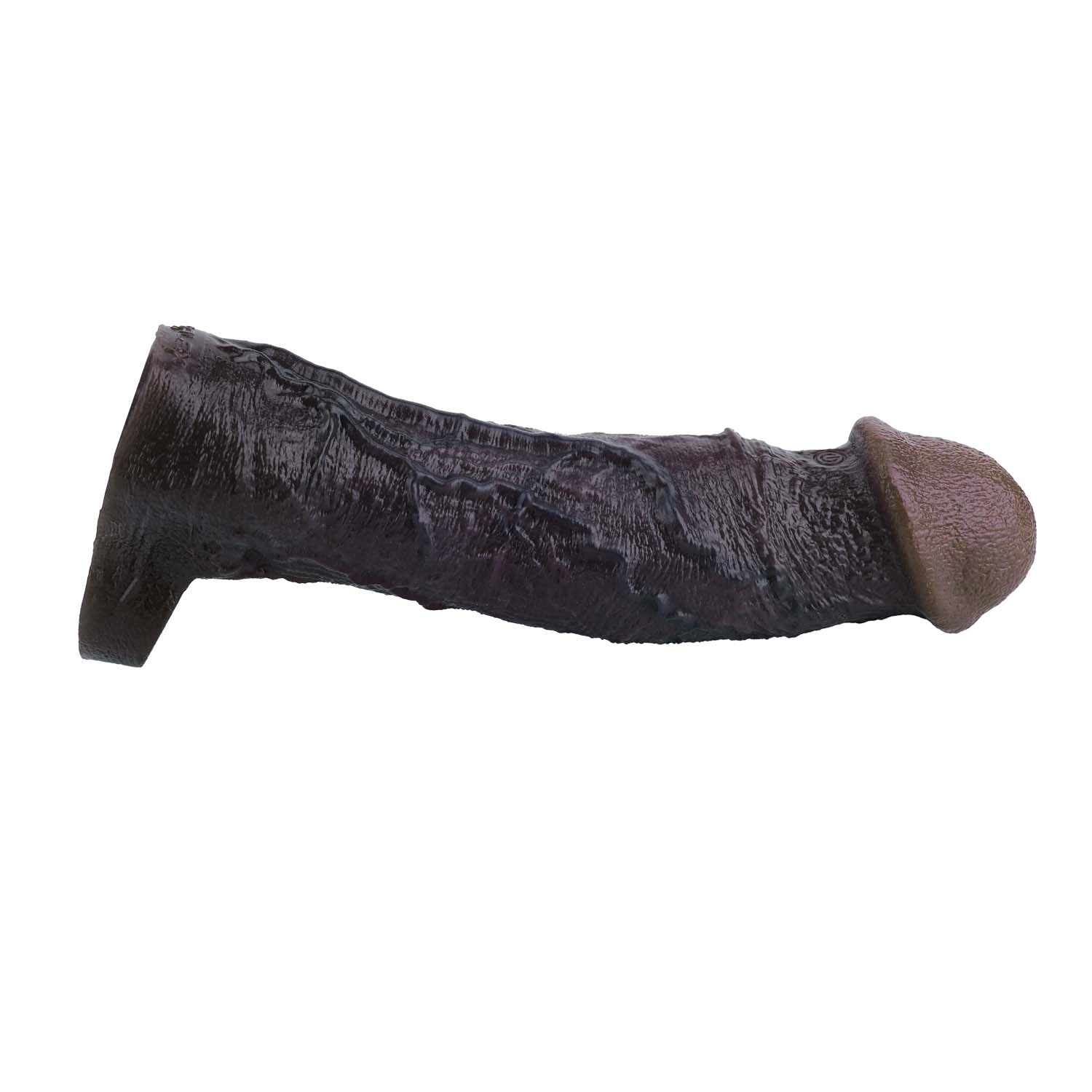 Leo 9.1"×2.2" Huge Black Realistic Silicone Penis Extender | 10 Vibration Modes